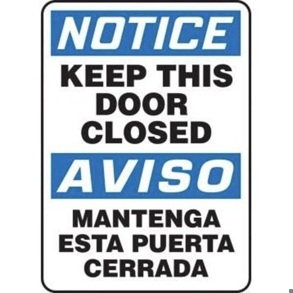 Accuform BILINGUAL OSHA NOTICE Safety Sign KEEP SBMABR825XL - main